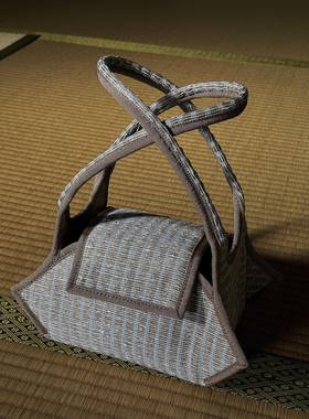 「Maroon」纽约 Khaore Swing bag 织物编织手提包盒子包 日系风