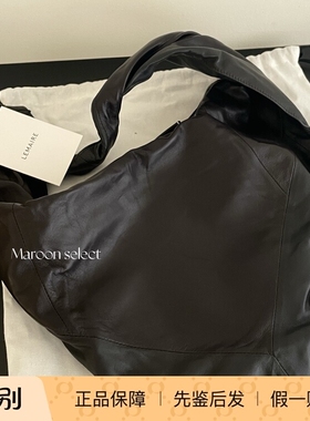 「Maroon」约2周 Lemaire25 Scarf 小号羊皮斜挎三角方巾包