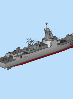 052D驱逐舰模型240411005三维图纸（x_t/STL格式）