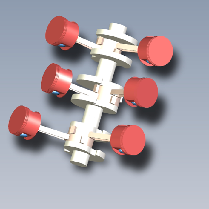 v6活塞发动机模型图纸01200624