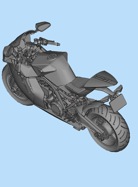 KTM 1190 RC8R摩托车模型01220718 STL格式三维图纸