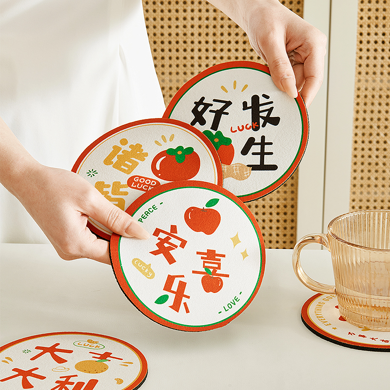 隔热防烫！原创吸水圆餐垫