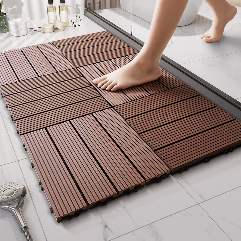 高级生态木！加厚浴室防滑地垫