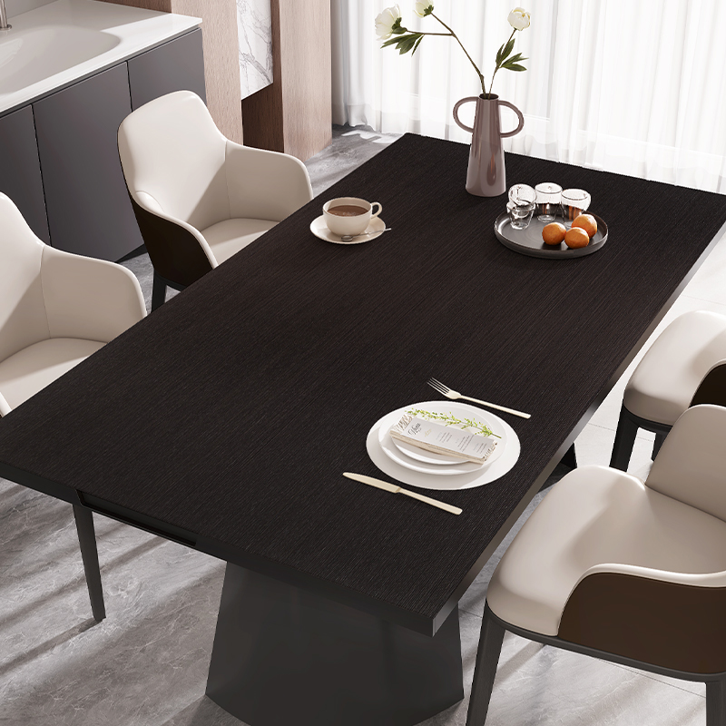 高级感木纹防水防油皮革餐桌垫!