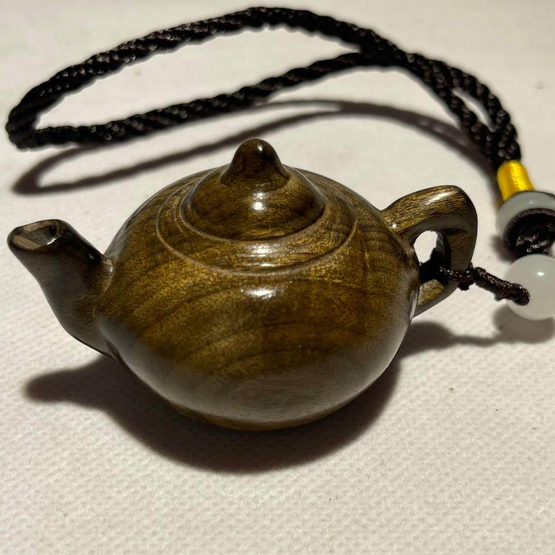 金丝楠乌木手把件把把壶阴沉木无漆无蜡手工打磨实木整料雕刻挂饰