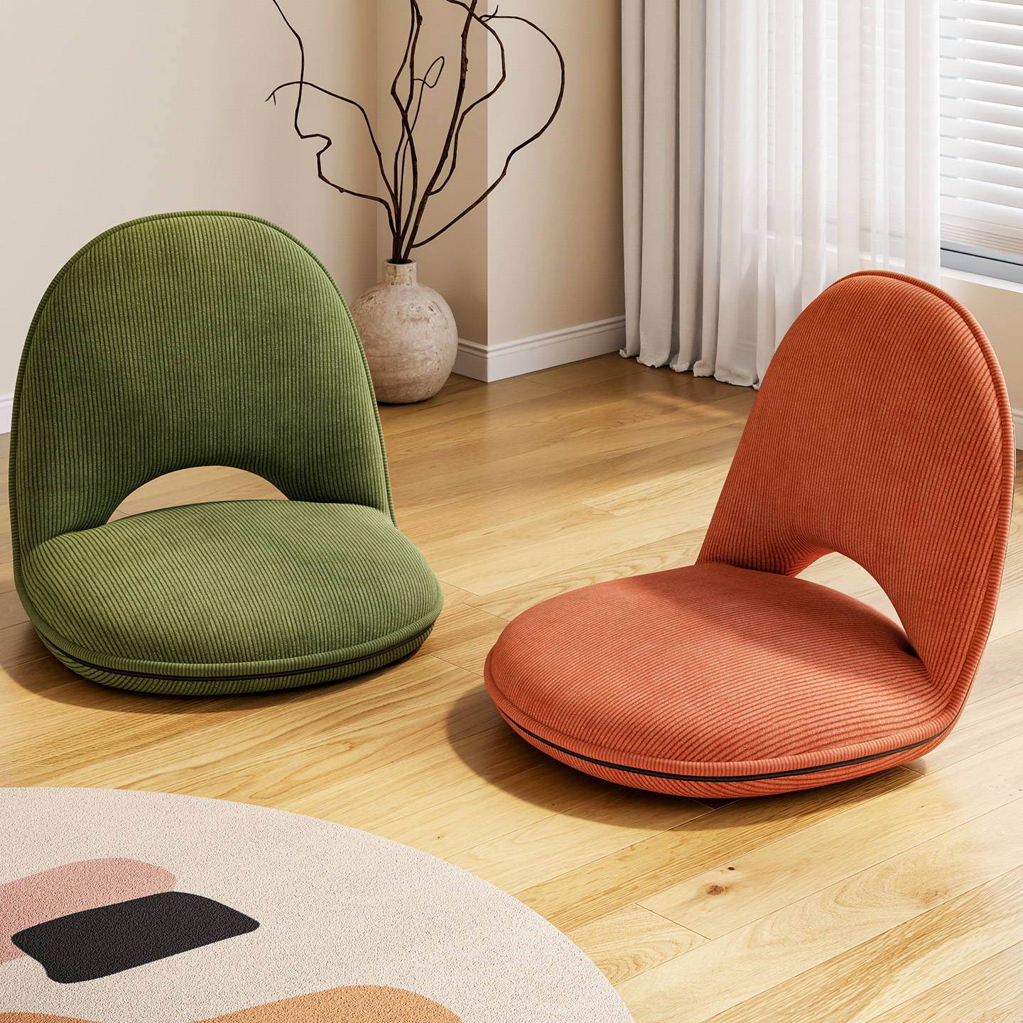 靠背椅卧室飘窗椅坐垫客厅阳台单人小沙发懒人沙发榻榻米座椅沙发