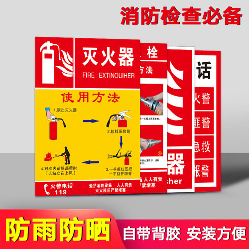 消防栓放置点验厂使用说明标志牌