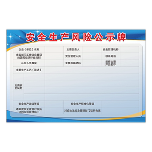 安全生产风险公示牌班前班后五分钟提示牌班组岗前安全宣讲牌PVC贴纸定制标识牌车间管理牌定制