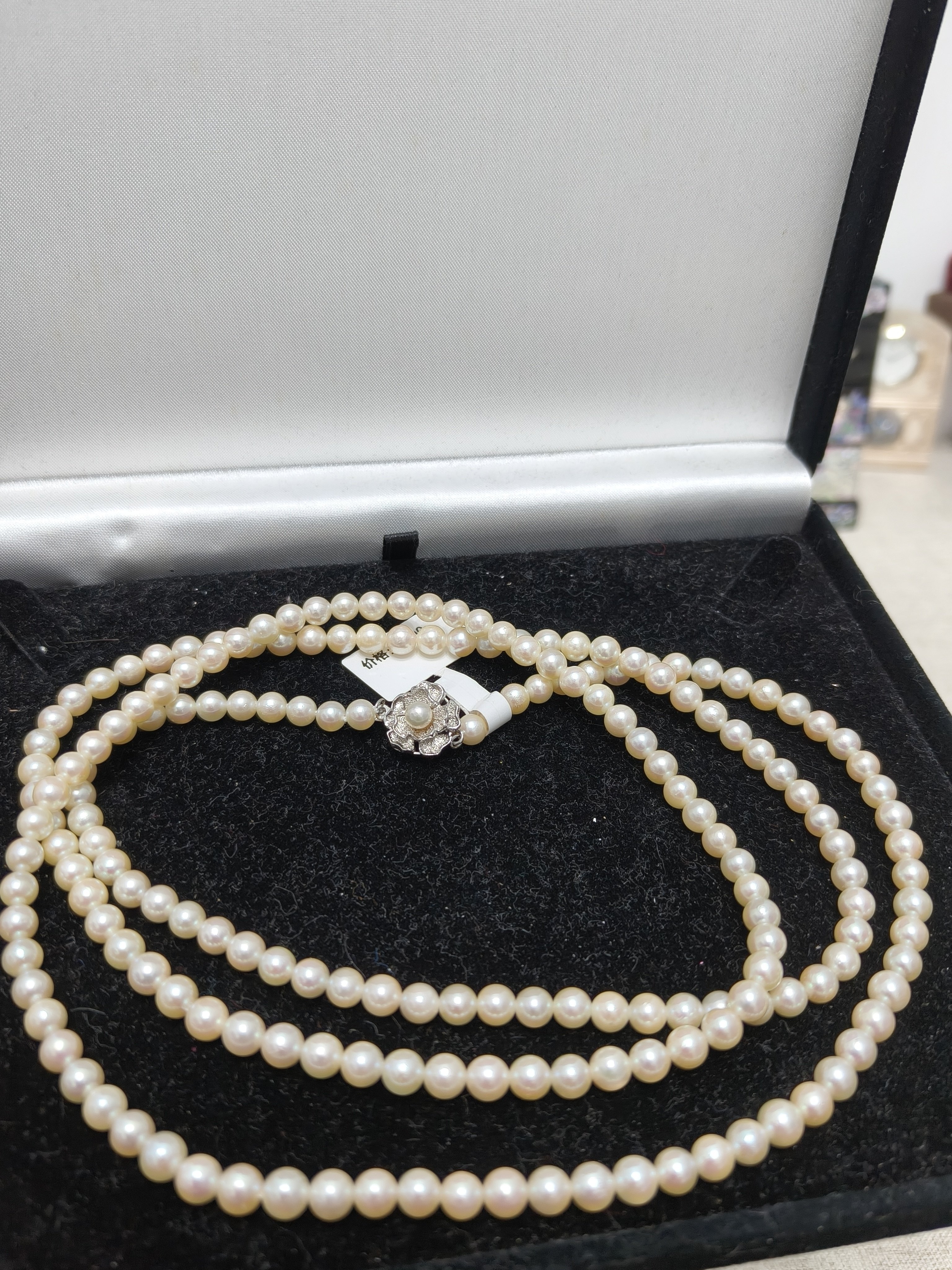 Vintage/中古饰品复古项链海水珍珠毛衣链长度1.2米