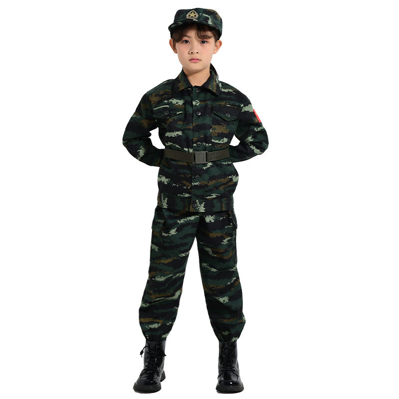 儿童迷彩服套装中小学生夏令营户外运动拓展军训服幼儿园演出服装