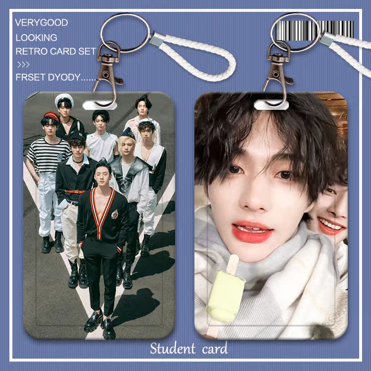 straykids卡套饭卡校园卡门禁卡公交卡胸牌厂牌双面定制挂脖带绳