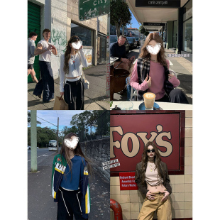 打底衫 t恤辣妹外穿上衣短款 长袖 MosesQueen魔西女王纯色百搭短款