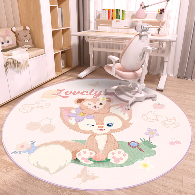 阅读区圆形地毯儿童房书桌电脑转椅学习桌下女孩卧室书房椅子地垫,居家布艺,地毯,淘宝优惠券,粉丝福利购,淘宝优惠卷