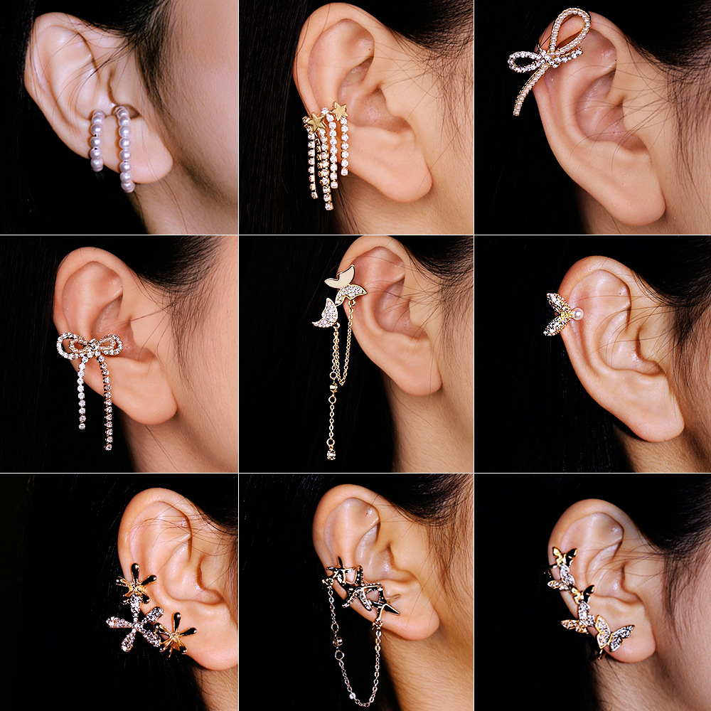 韩国东大门小香精灵蝴蝶结耳骨夹