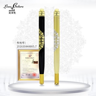 爱尚色绒妆美雕纹绣笔杆LOVE半永久纹眉野生眉手工笔十字笔微瑕