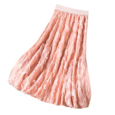 高货！超仙女羽毛流苏白色半身裙