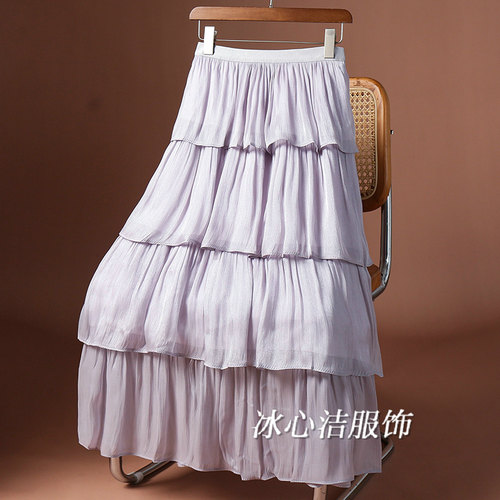 流光纱裙层层蛋糕裙半身裙