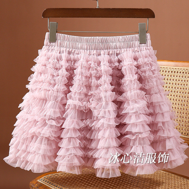 冬季超仙粉色层层网纱短裙蛋糕裙半身裙女秋冬2025款蓬蓬纱裙冬裙,女装/女士精品,半身裙,淘宝优惠券,粉丝福利购,淘宝优惠卷