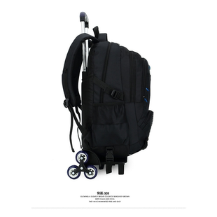 高中生带轮子防水初中生滑轮拉杆书包男轱辘学生大容量两用双肩包