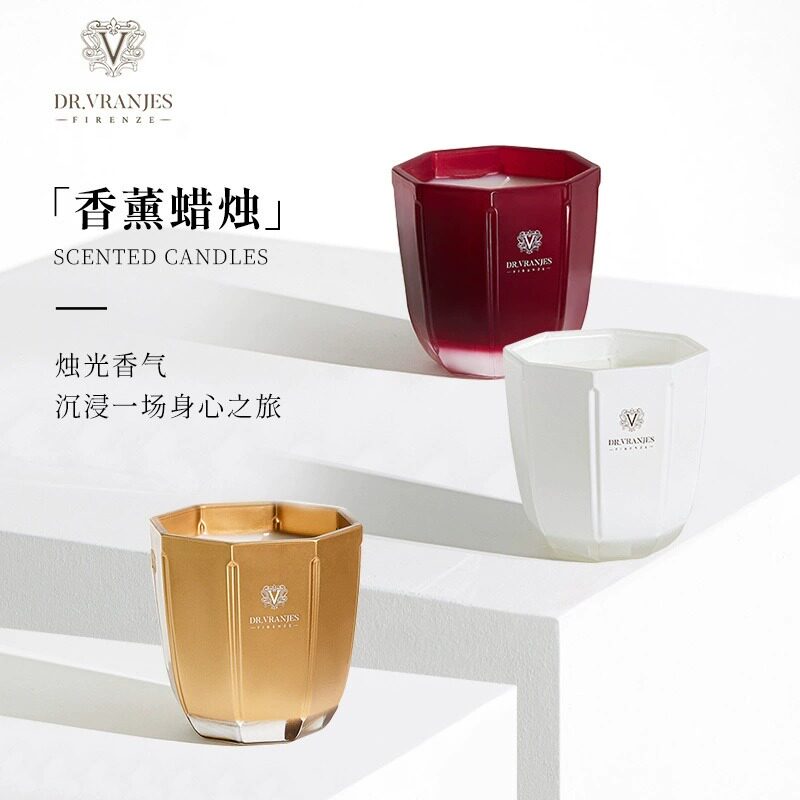 意大利Dr. Vranjes红酒贵族无烟香薰蜡烛室内助眠香氛生日礼物