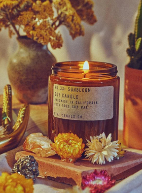 美国P.F. CANDLE Co香薰蜡烛手工植物卧室助眠大豆蜡无烟pf香氛