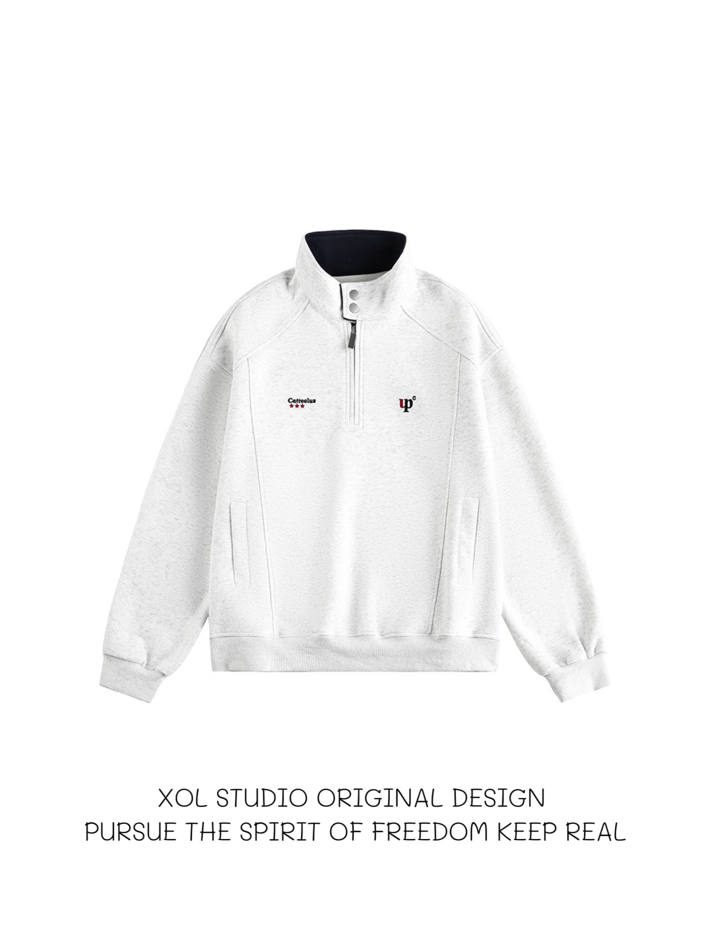 运动休闲半拉链立领卫衣