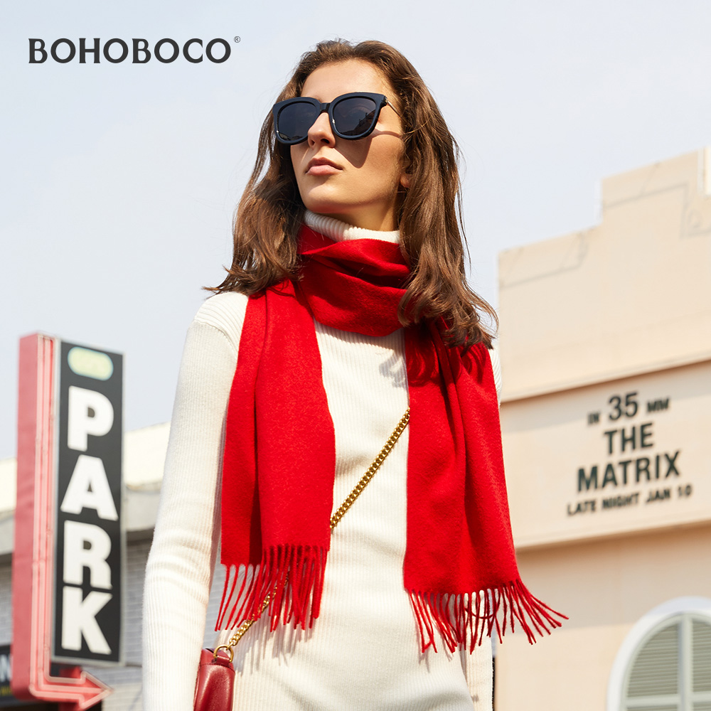 纯色山羊绒围巾保暖礼品