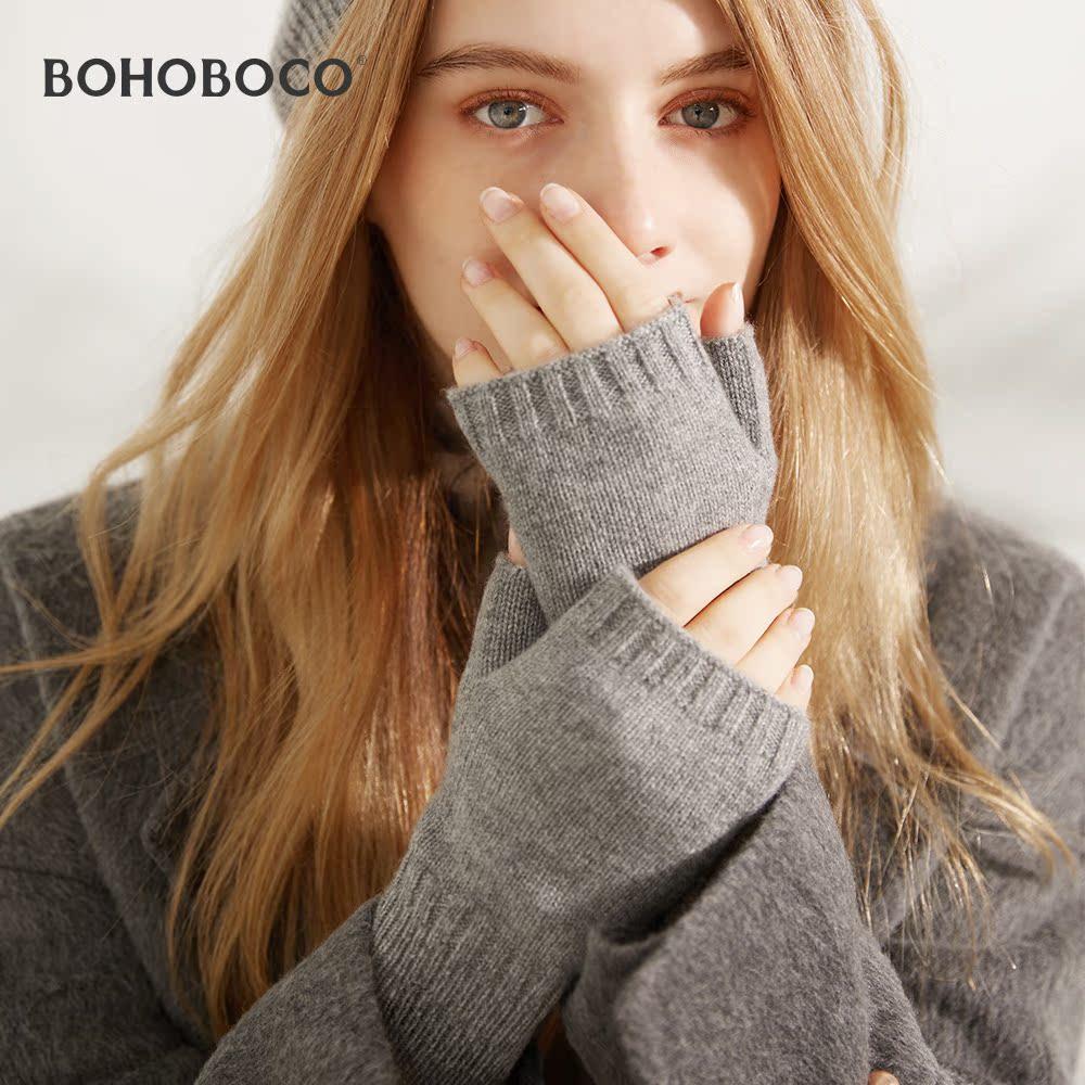 纯山羊绒半指手套女冬季半截无指露指保暖半掌护腕套礼物送礼盒,服饰配件/皮带/帽子/围巾,手套,淘宝优惠券,粉丝福利购,淘宝优惠卷