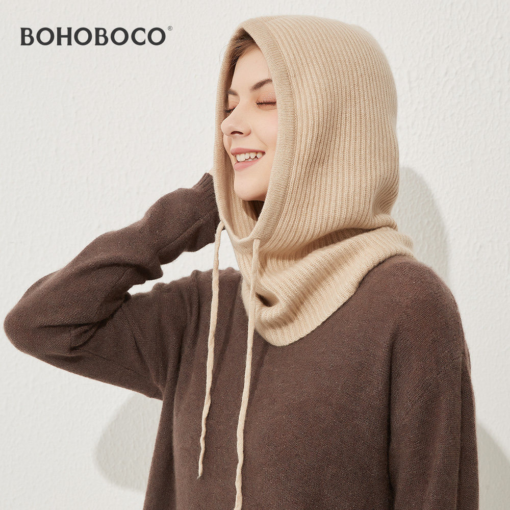 帽子BOHOBOCO女连帽脖套秋冬