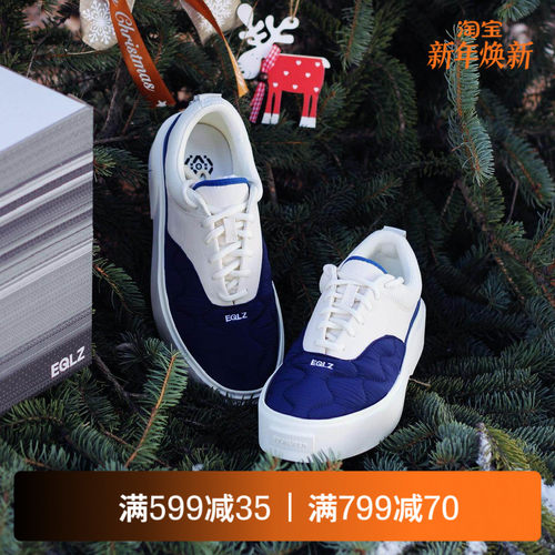 eqlz特种兵拼接低帮美式风板鞋