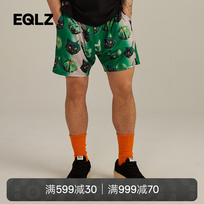 EQLZ男女运动短裤无中生有夏季