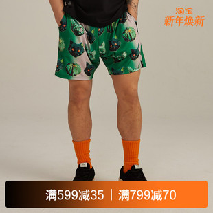 男休闲无中生有 篮球五分裤 EQLZ义阔官方EQUALIZER美式 复古风短裤