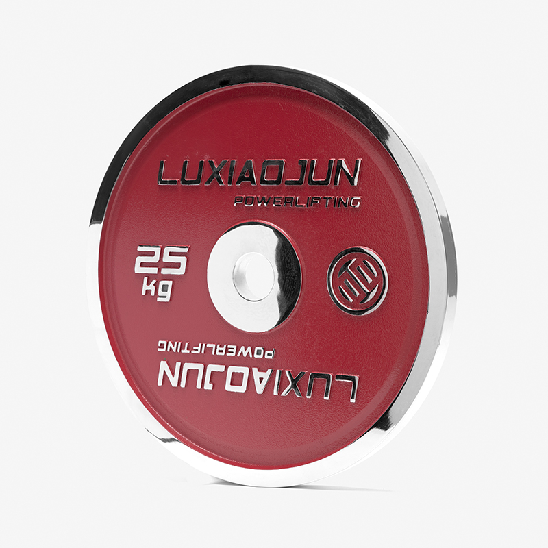 吕小军luxiaojun电镀彩色钢片铸刚深蹲硬拉卧推力量健身杠铃片