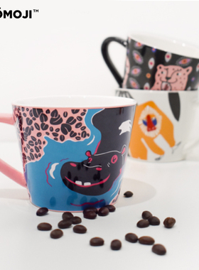 WOOMOJI原创马克杯小众可爱水杯子少女生陶瓷设计高级感颜值情侣