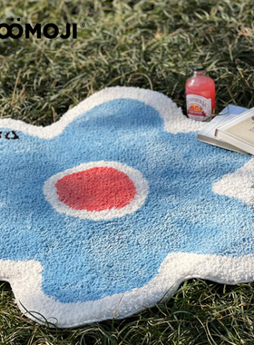 WOOMOJIxdawan艺术家花朵地毯客厅沙发卧室床边地垫原创ins风