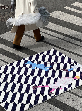 WOOMOJIx曹羽艺术家联名地毯逃离客厅沙发卧室床边地垫独家原创