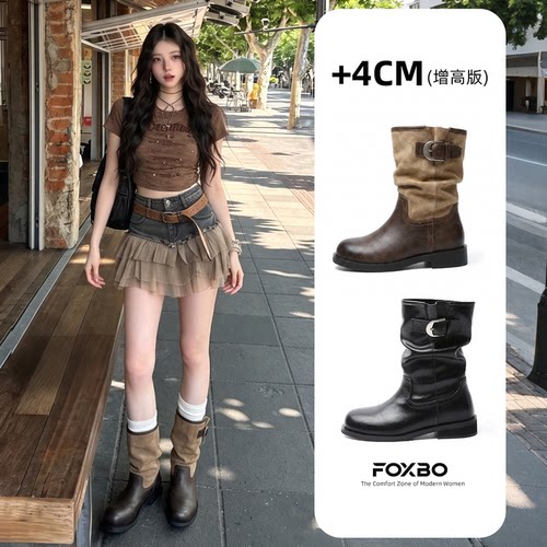 复古美拉德短靴女2026新款秋季