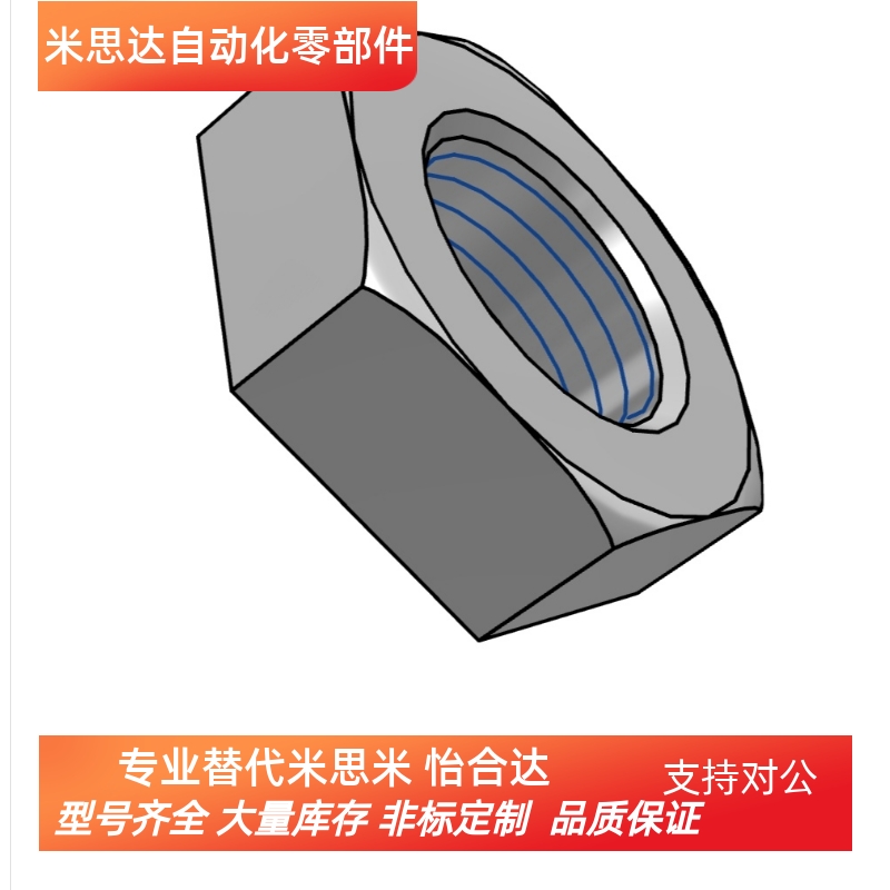 ANN/SANN-4/5/6/8/10/12/16/20/24-0.5/0.75/1/1.25/1.5螺帽代替