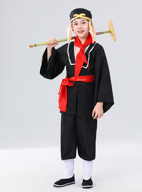 儿童猪八戒服装古装COS八戒表演出服耙子鼻子兵器道具二师兄衣服