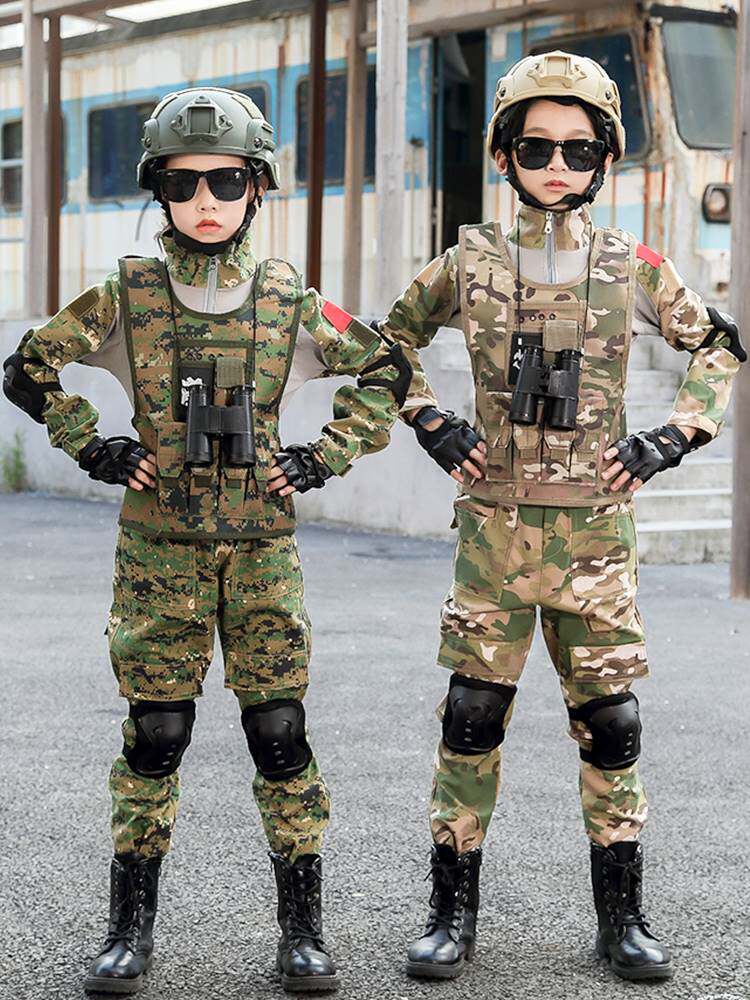 儿童迷彩服蛙服套装男童特种兵衣服警装备小孩礼物学生军训服春秋