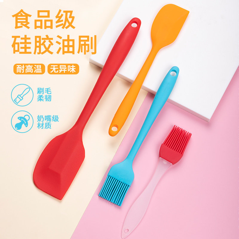 烧烤刷子油刷厨房烙饼食用烘焙煎饼油刷家用耐高温不掉毛硅胶油刷_虎窝淘