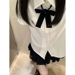 风琴褶班服百褶裙套装 原创正统学院风小众日式 短袖 jk制服衬衫 夏季