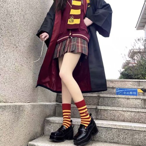 2025哈利波特联名款袜子格兰芬多中筒袜日系JK学院风袜子斯莱特林