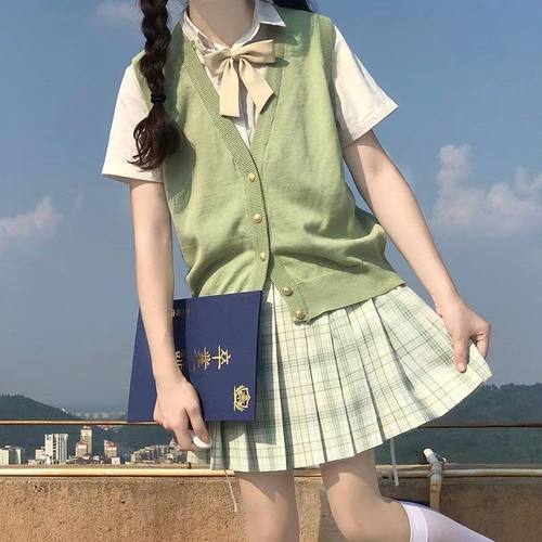 V领学院风针织衫时尚百搭小众