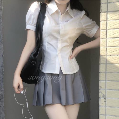 女装两件套夏季制服jk衬衫上衣