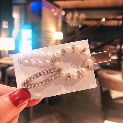 水晶珍珠ins网红小夹子韩国