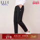 四季 款 ELLE Active户外穿搭黑色长裤 女易搭显瘦直筒休闲裤
