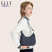 ELLE 百搭腋下包女 满印单肩手提包时尚 Active新款 包包时尚