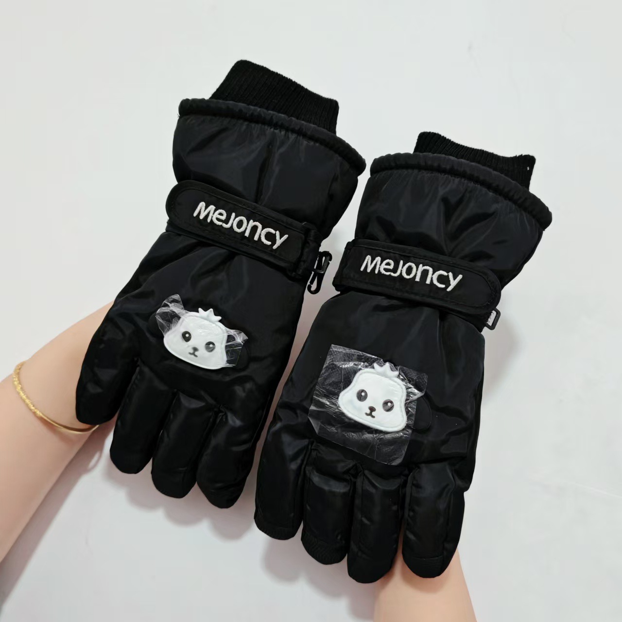 滑雪手套冬季成人可爱小狗加厚防风保暖防滑防水触屏小狗骑行手套