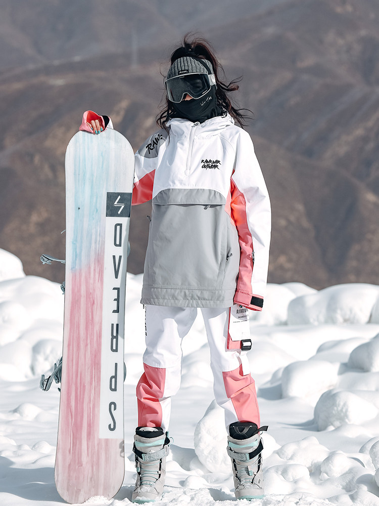 New women's ski suit outdoor single board double board ski pants, warm, waterproof, breathable, slimming ski suit for men